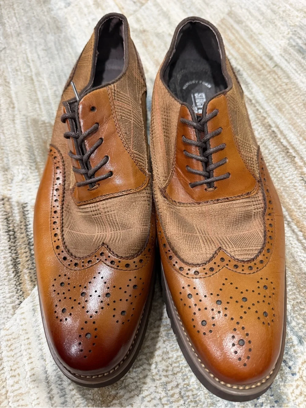 Stacy Adams Two-Tone Brown Wingtip Oxfords